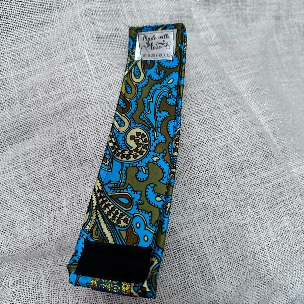 RUBYRUDI Cuff Bracelet Handcrafted OOAK Fabric Embellished Artisan Wearable Art